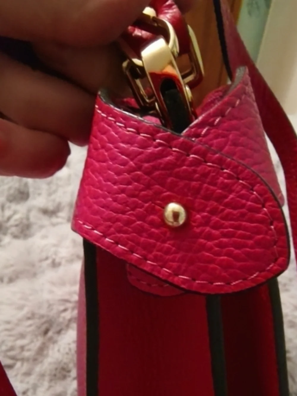 Toro Firenze Italian Double Compartment Leather Pink Bag